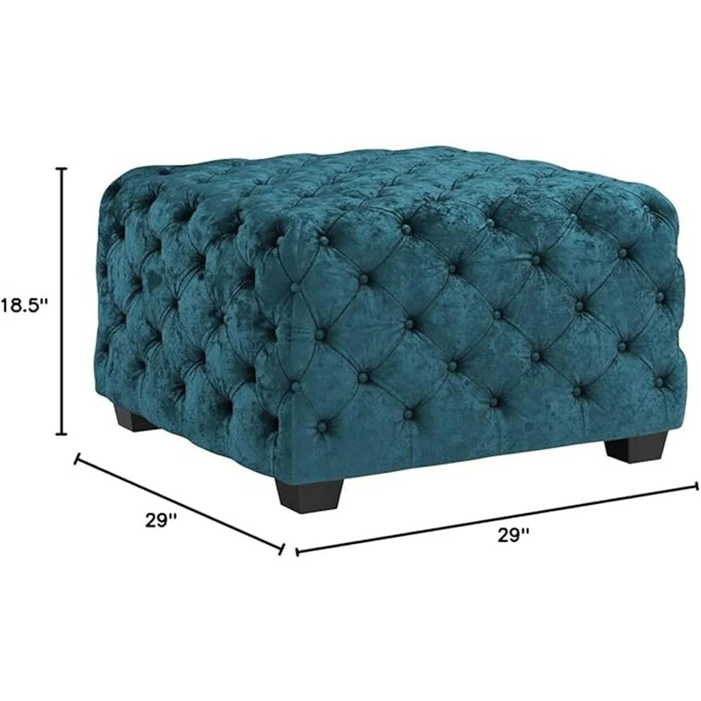 Ottoman Upholstered Fabric Footrest Stair Stool
