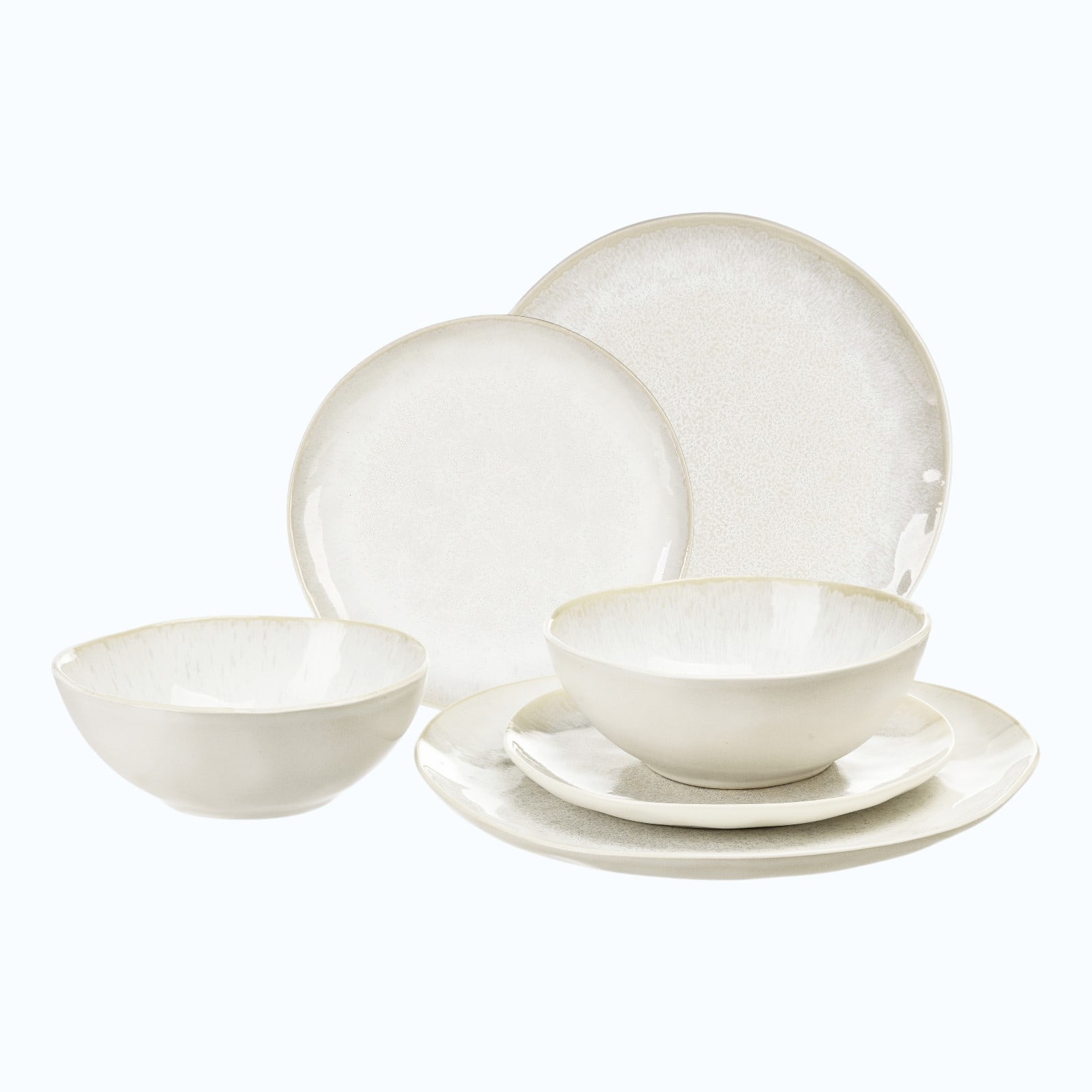 Geschirr-Set Ela für 2 Personen Creme, 6 -tlg.