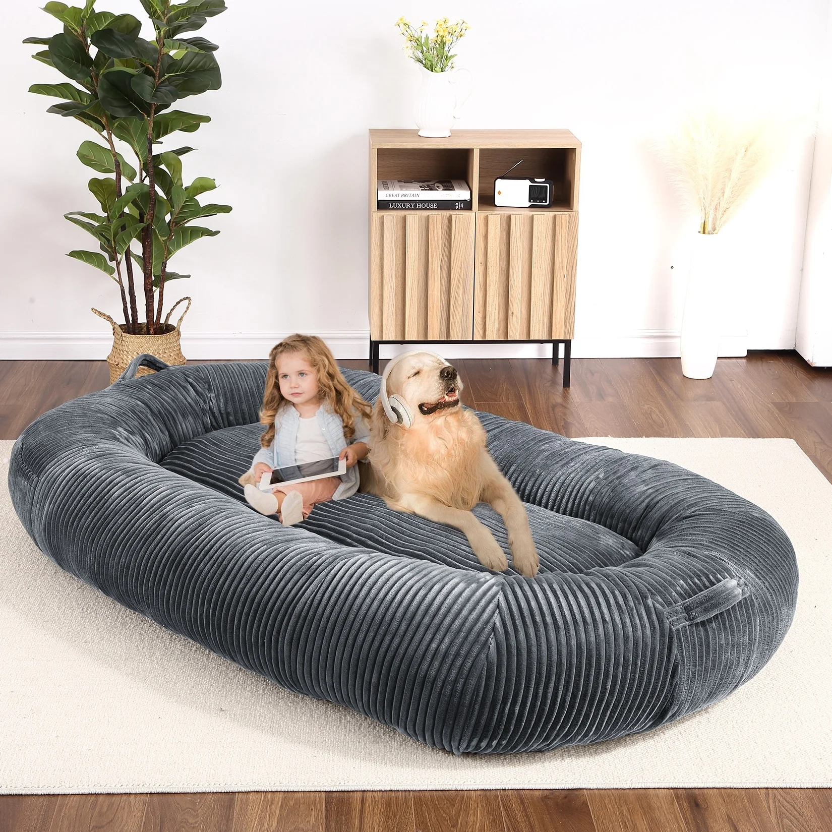 Eie Giant Dog Bed Washable Human Size Bed With Removable Cover