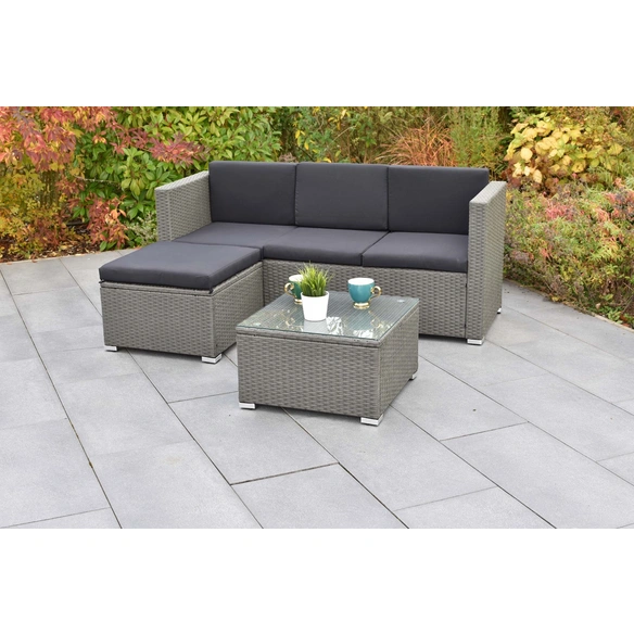 Loungeset »Malta«, 3 tlg., 4 Sitzplätze, Stahl