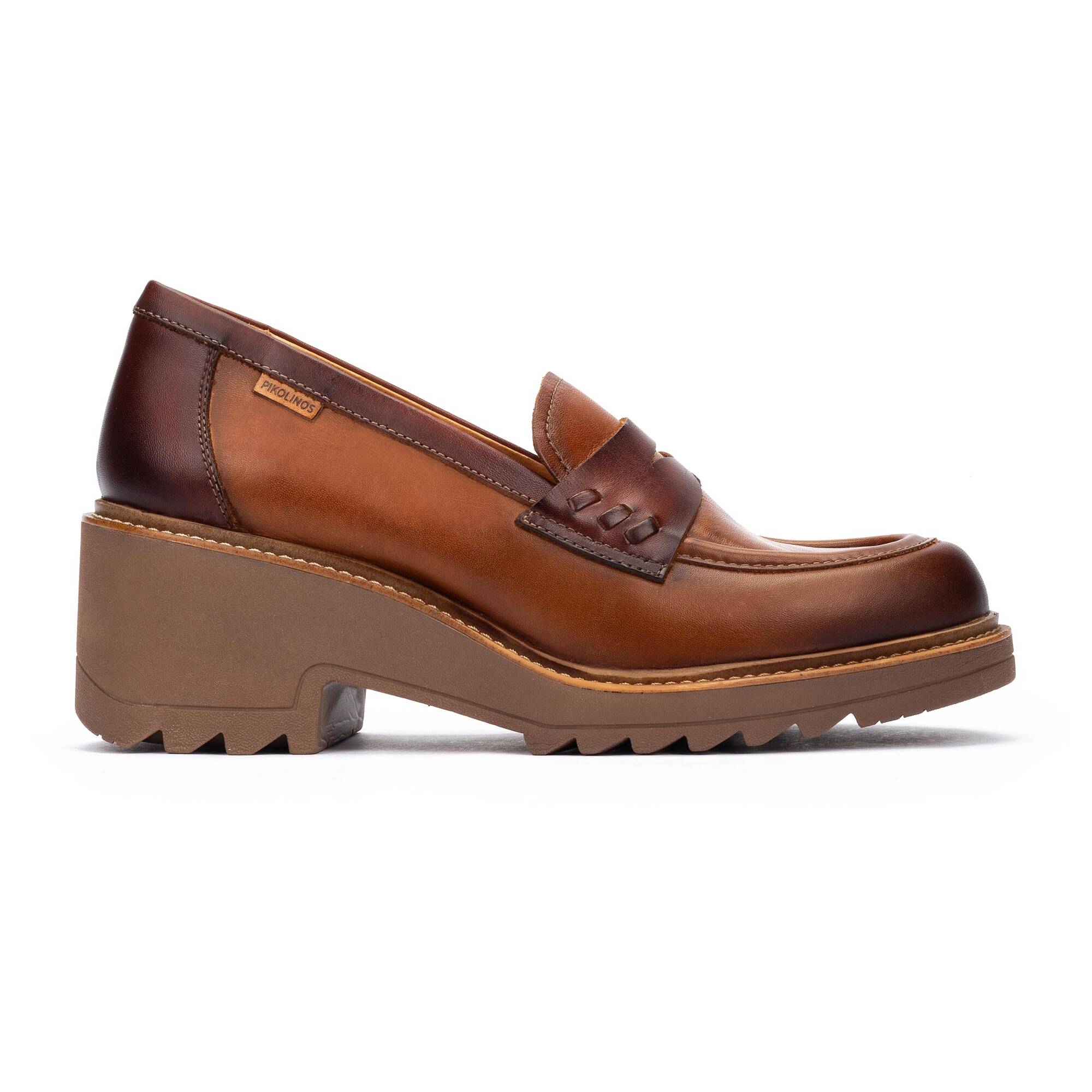 ALCARAZ - Mocasines con tacón para mujer