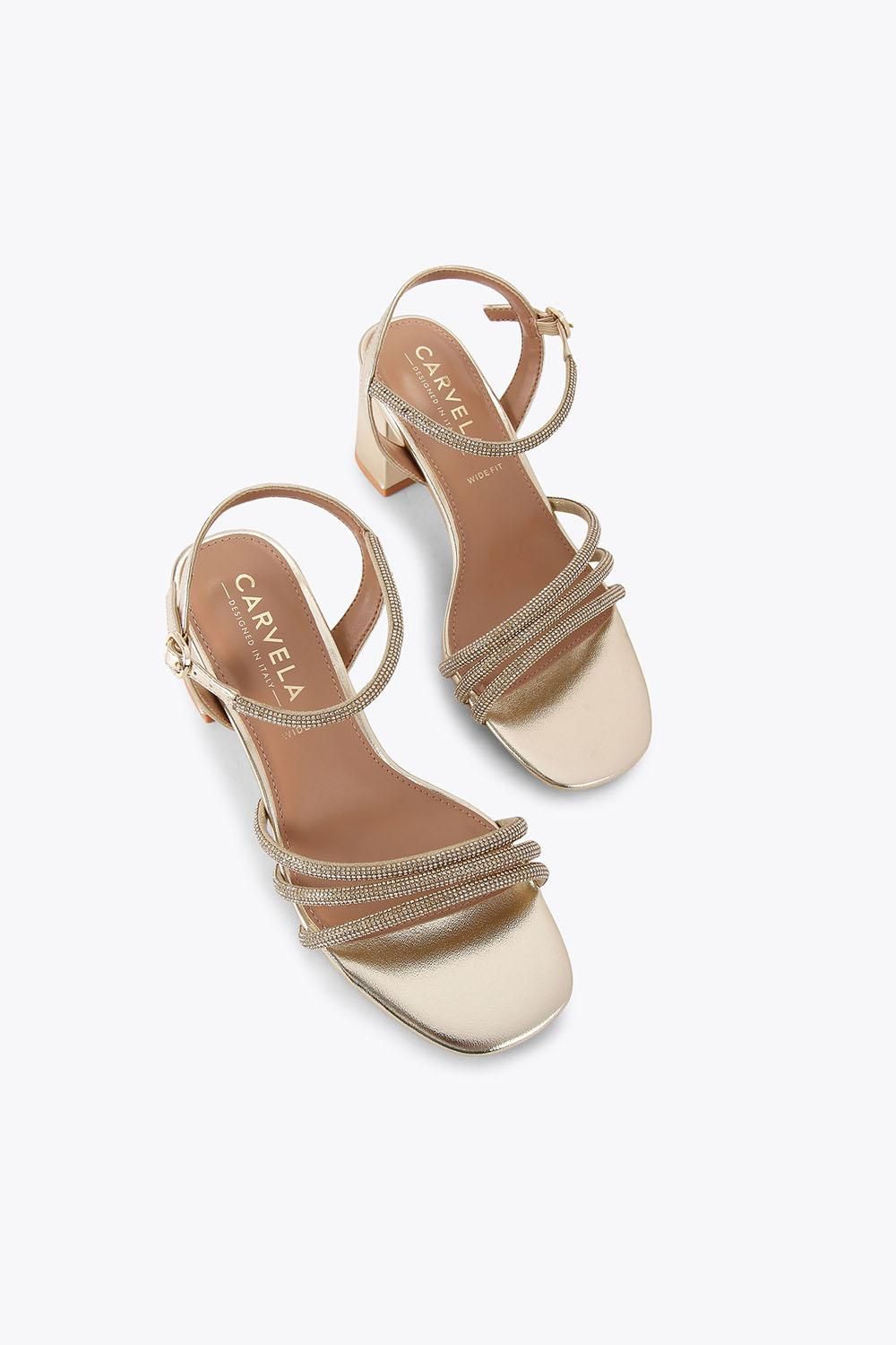 Carvela Motto Block Wf' Fabric Sandals