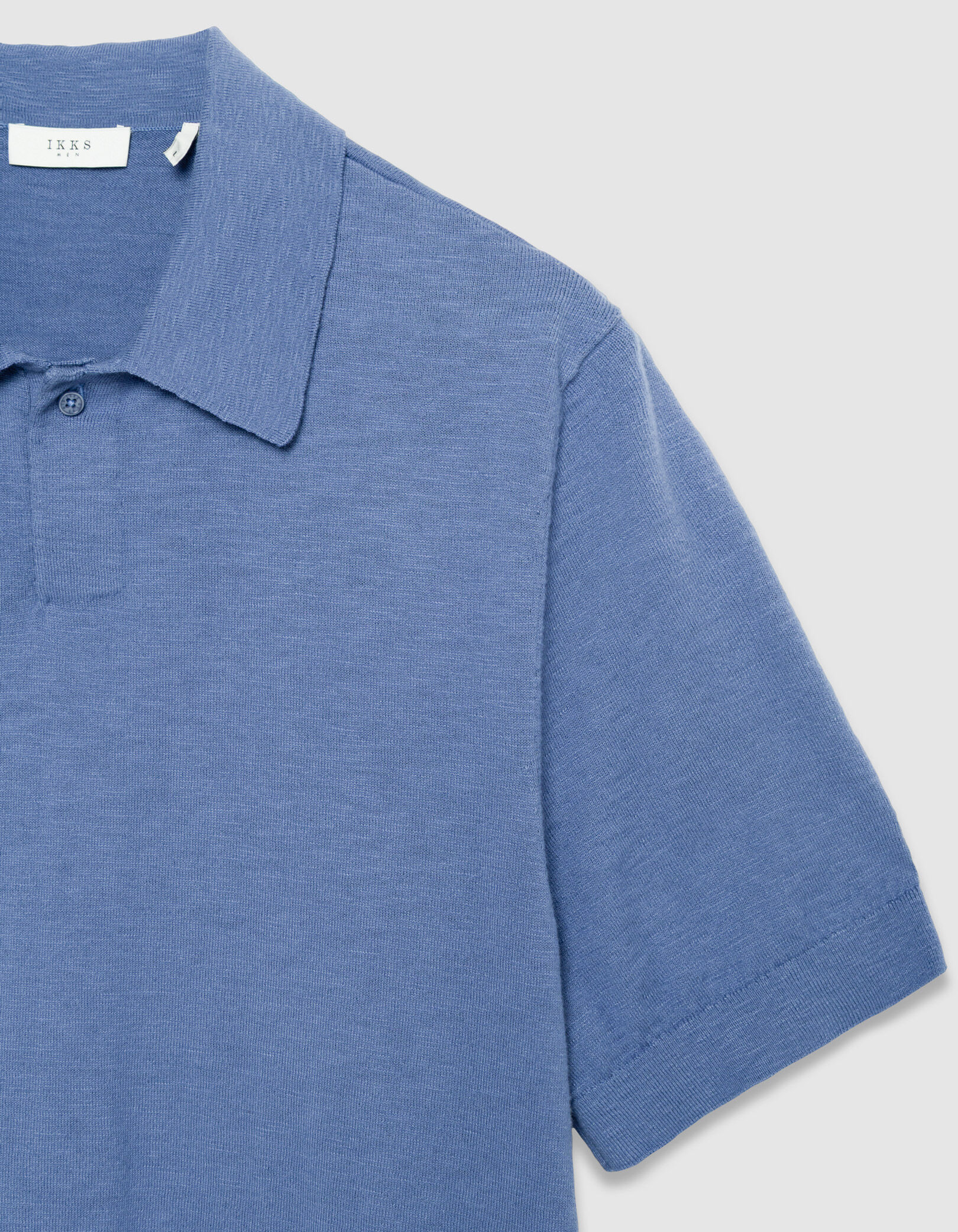 Polo manches courtes vert maille flammée Homme