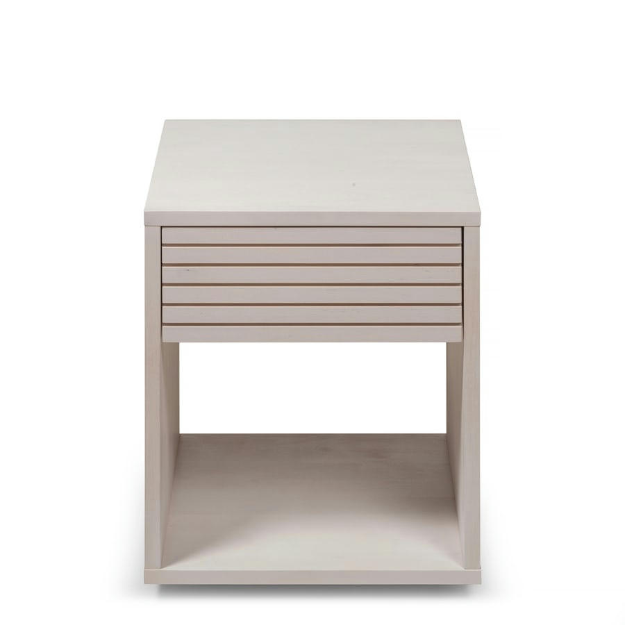 EMMA - Table de chevet en bouleau massif blanc