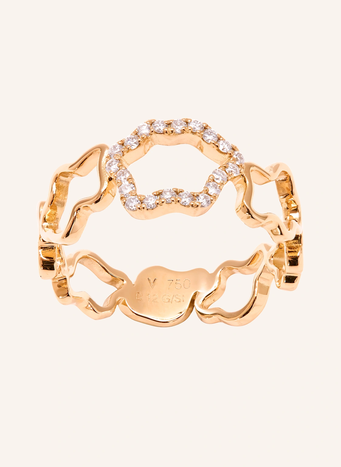 VIERI Ring WOLKEN SILHOUETTEN BRILLANTEN