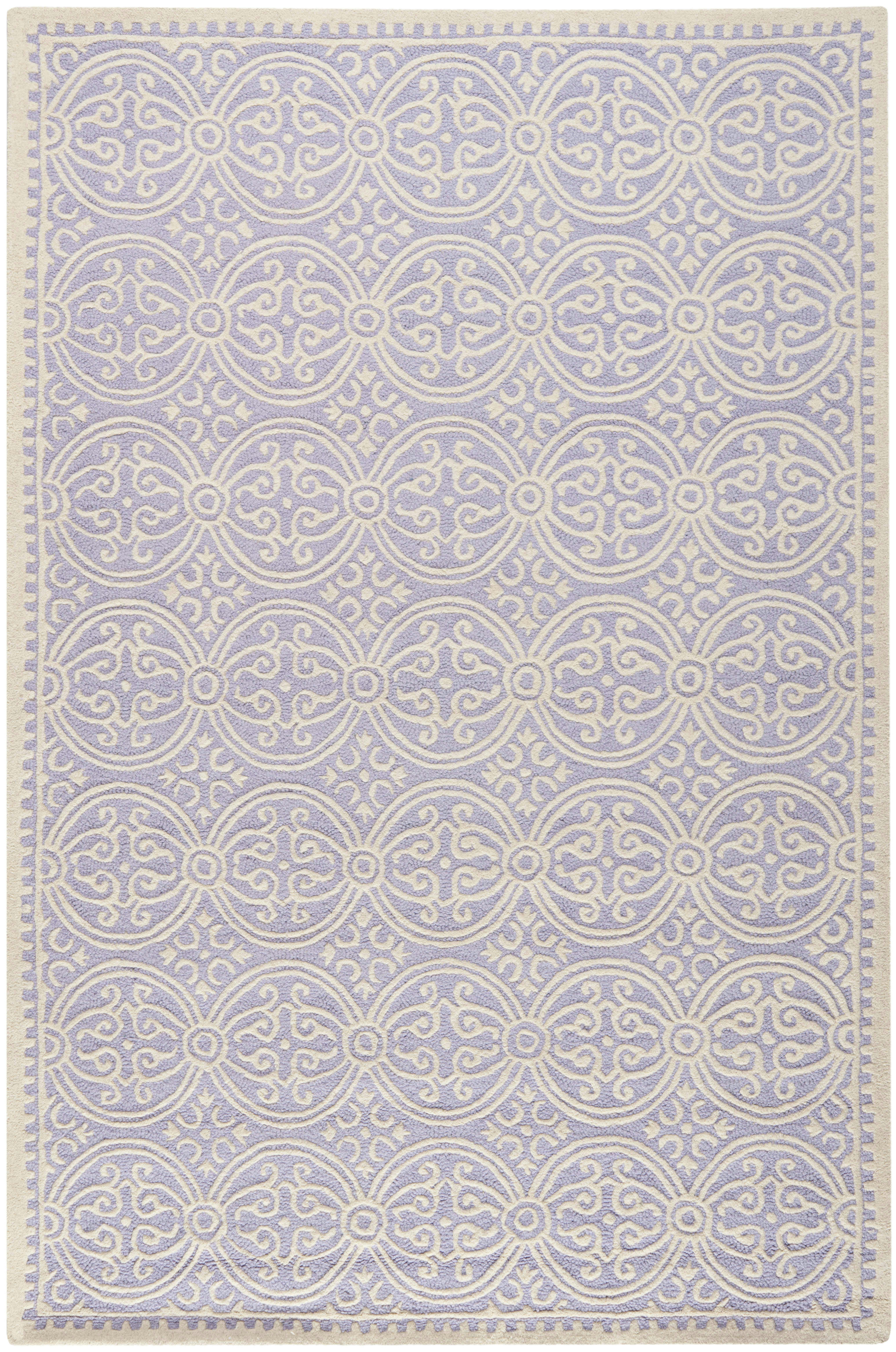 CAMBRIDGE - Tapis de salon interieur en lavande & ivoire, 152 x 244 cm