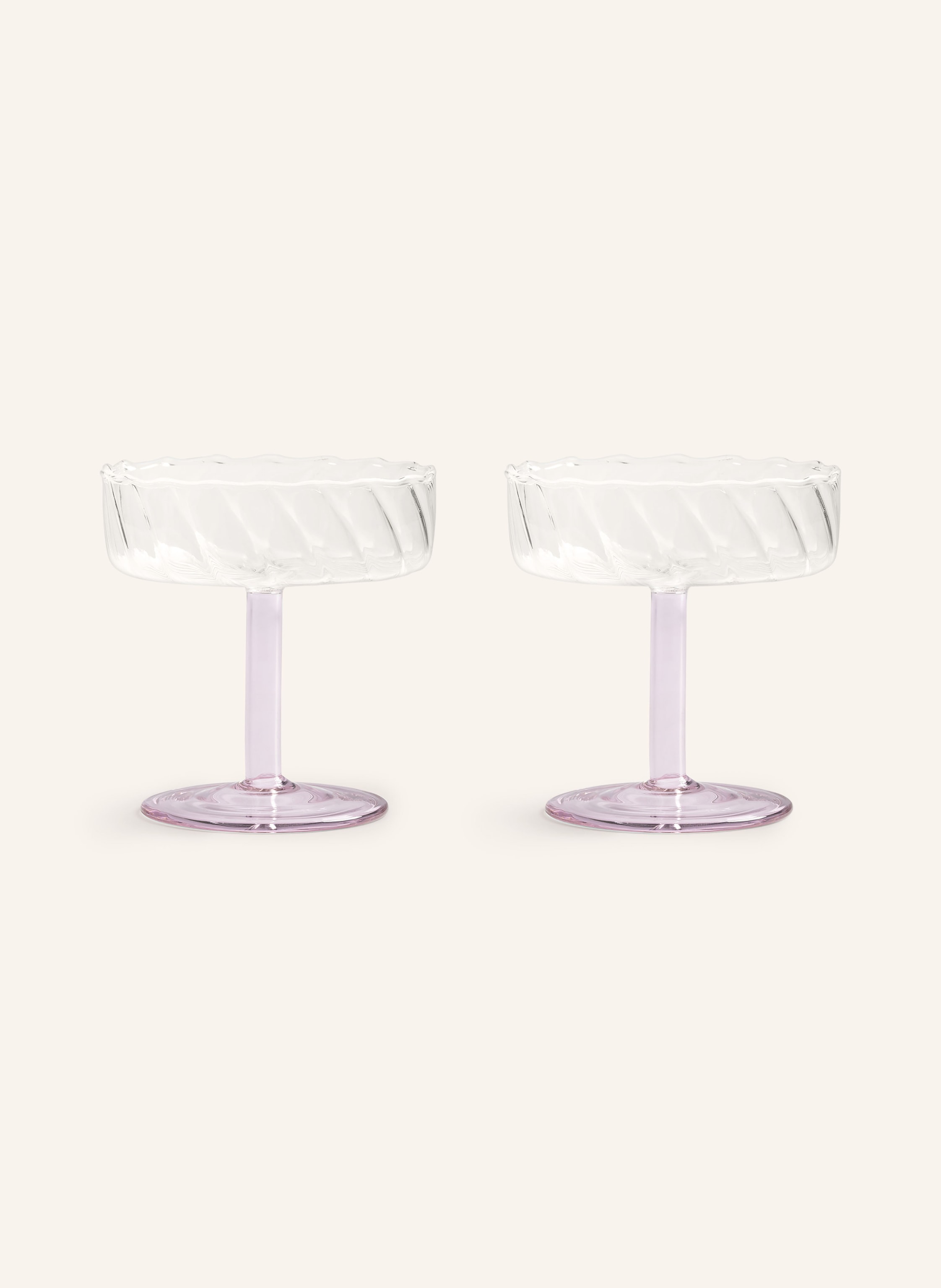 &k amsterdam 2er-Set Champagnergläser TWIRL