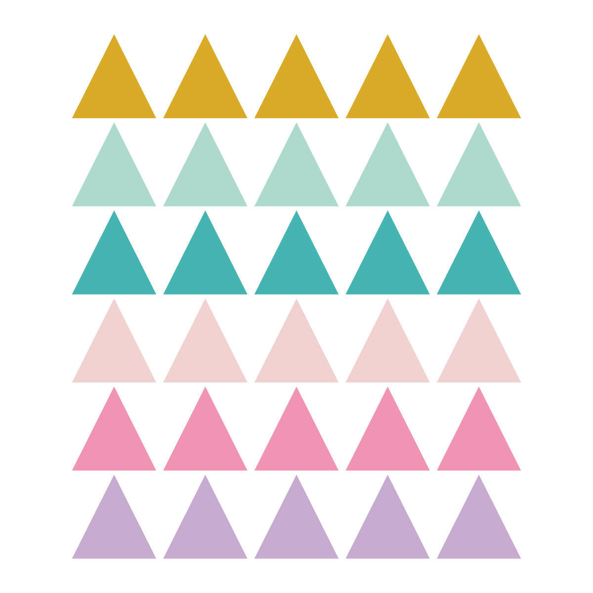 TRIANGLES1 - Stickers mureaux en vinyle triangles rose et lilas