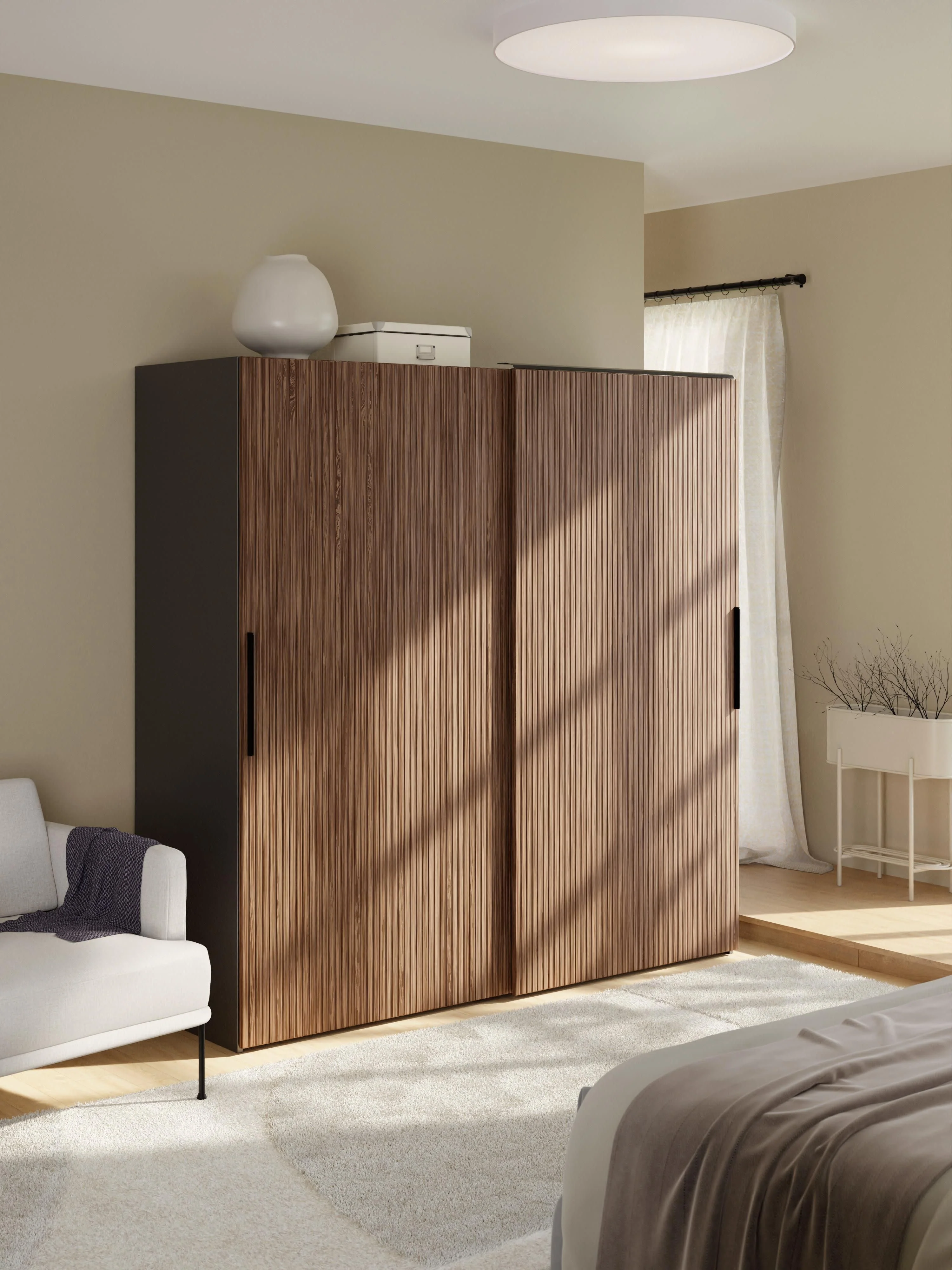 Modularer Schwebetürenschrank Simone, 200 cm Breite, in verschiedenen Größen