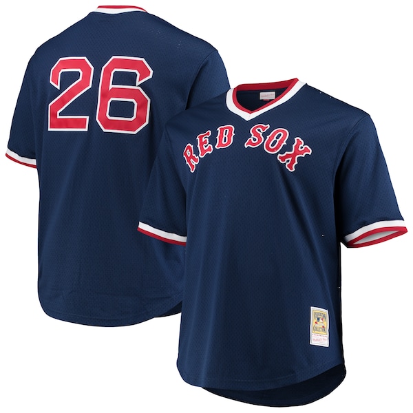 Wade Boggs Boston Red Sox Big & Tall Cooperstown Collection Mesh Batting Practice Jersey - Navy