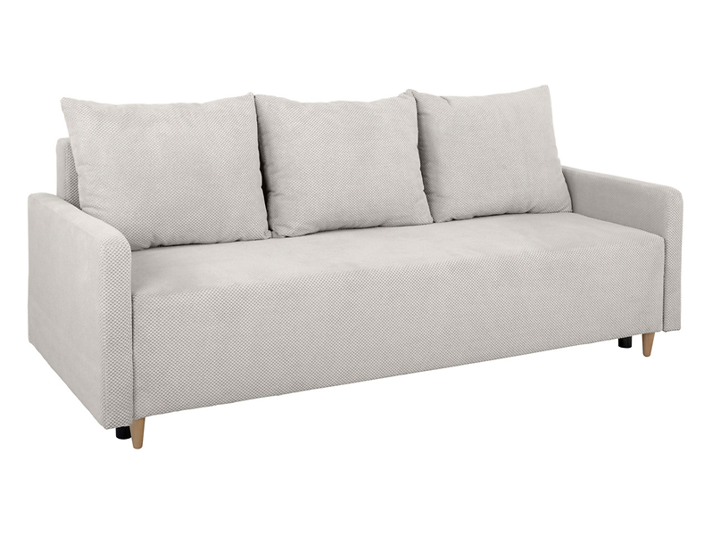 Sofa trzyosobowa Sigma rozkładana z pojemnikiem beżowa