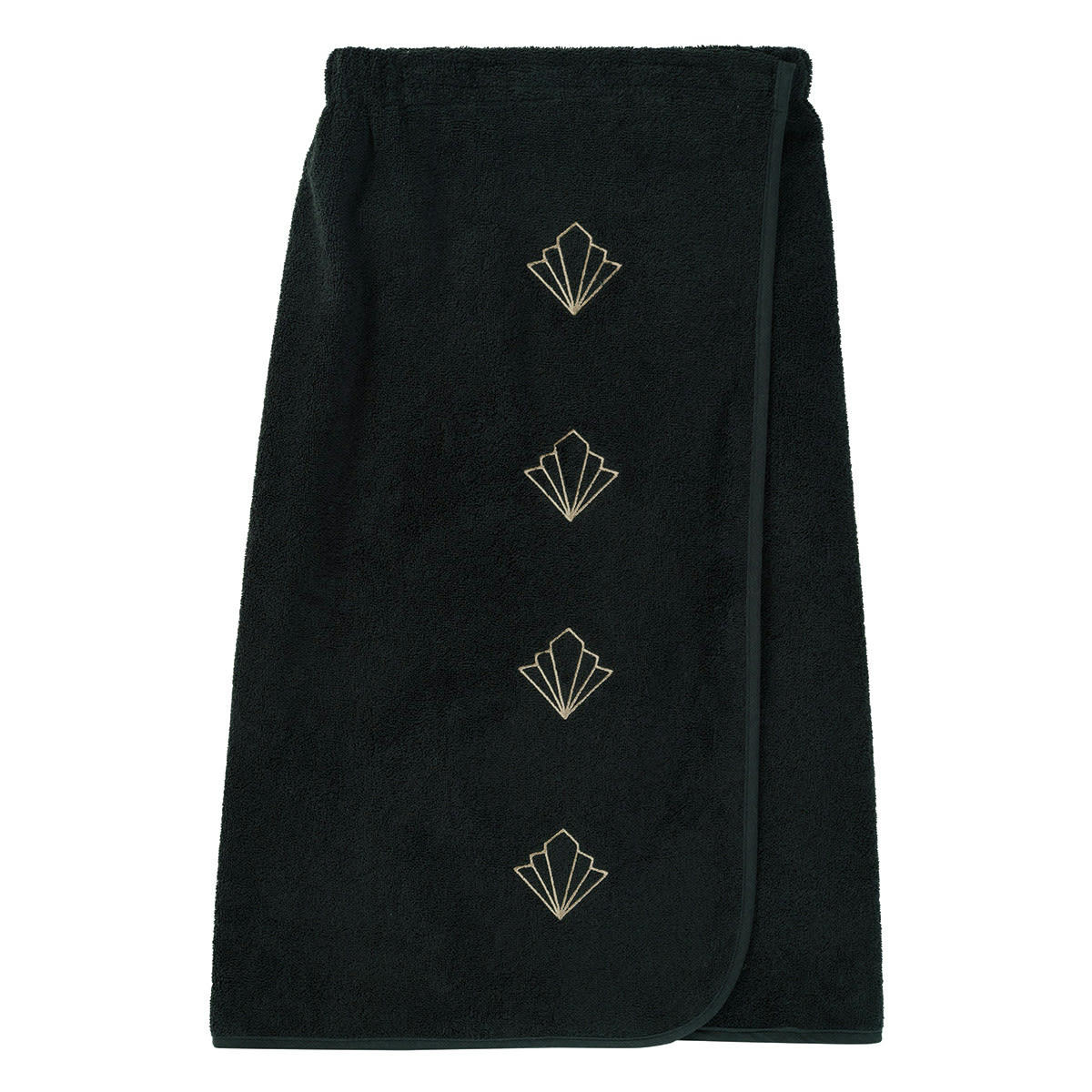 PALIMA - Paréo de bain en coton Noir Taille unique