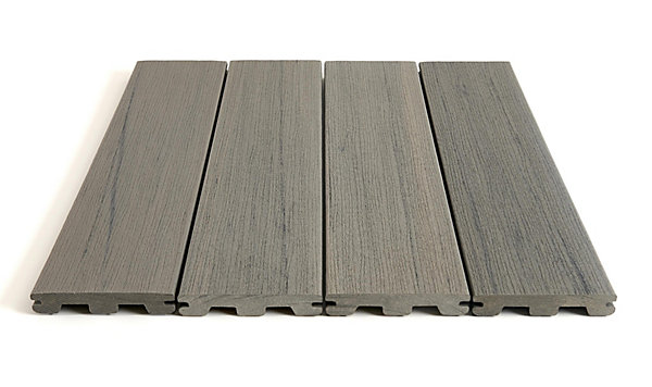 Lame de terrasse composite EDGE TimberTech 23x136 mm Couleur Sea Salt Gray - Longueur lame 366cm