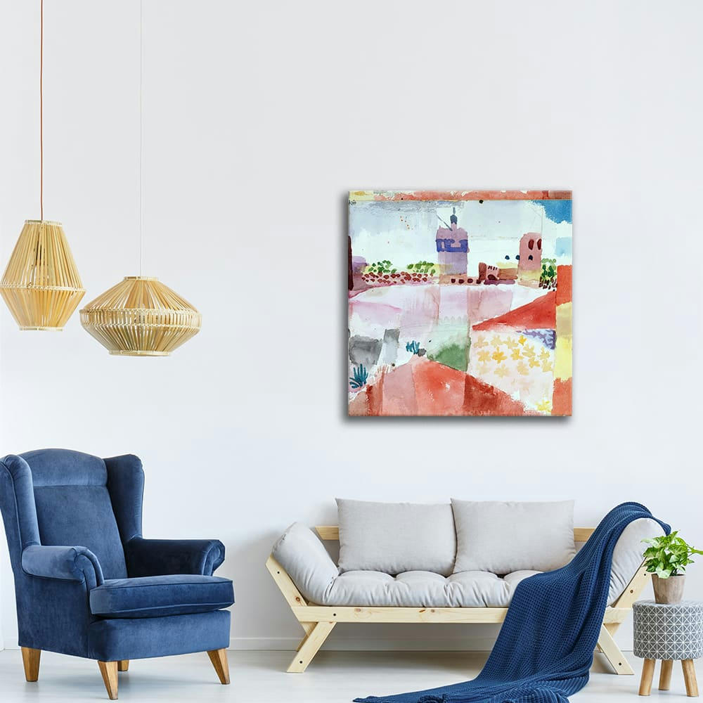 - Tableau Hammamet et sa Mosquée Paul Klee 80x85cm