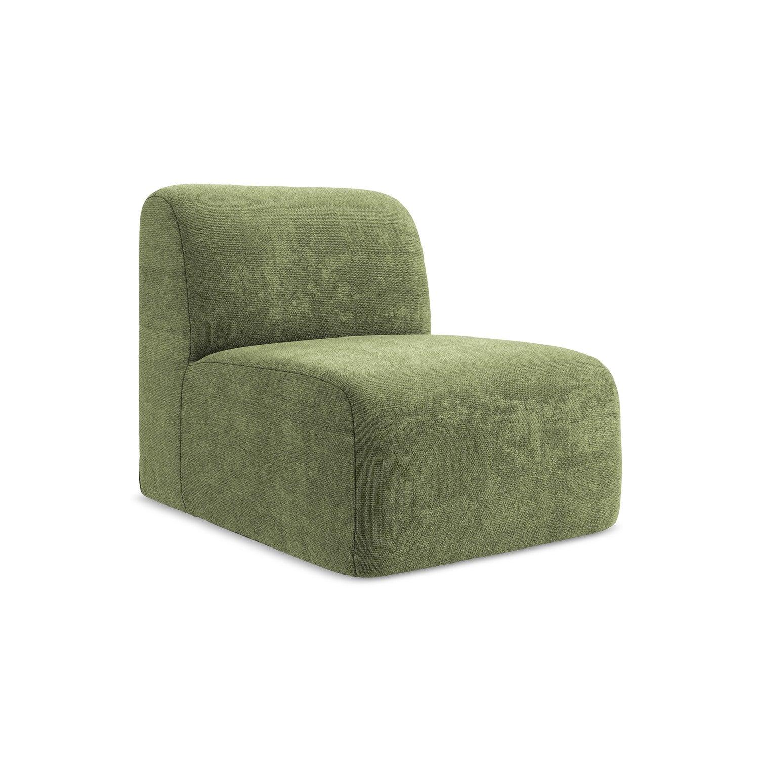 LaMiaSofa Bankmodule midden Cervo - chenille stof - groente - 70x94x75