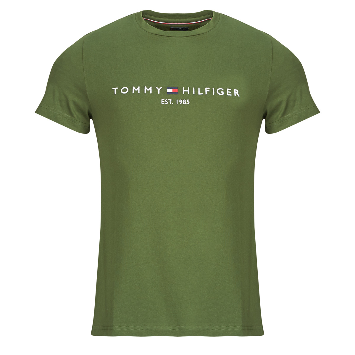 Tommy Hilfiger - TOMMY LOGO TEE - Kaki