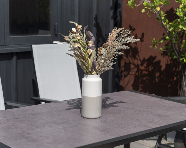 Frankie-Eden 7 Piece Dining Setting (Gunmetal Grey)