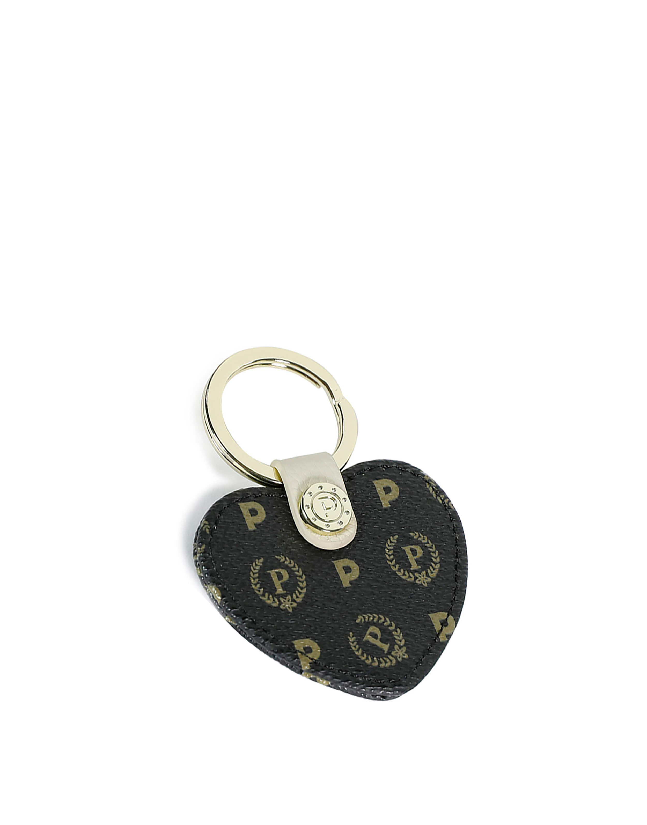 Portachiavi Cuore Heritage Logo Classic Nero/avorio