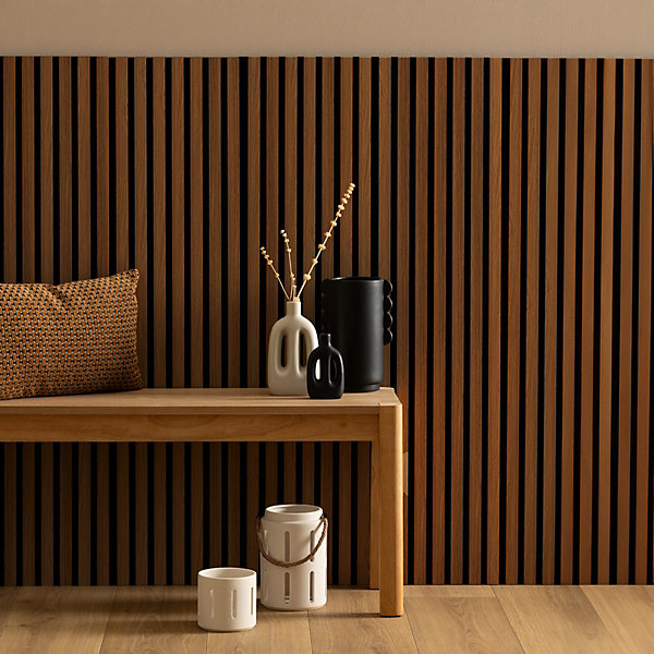 Panneau décoratif mural Colva bois foncé 120x60cm - Atmosphera