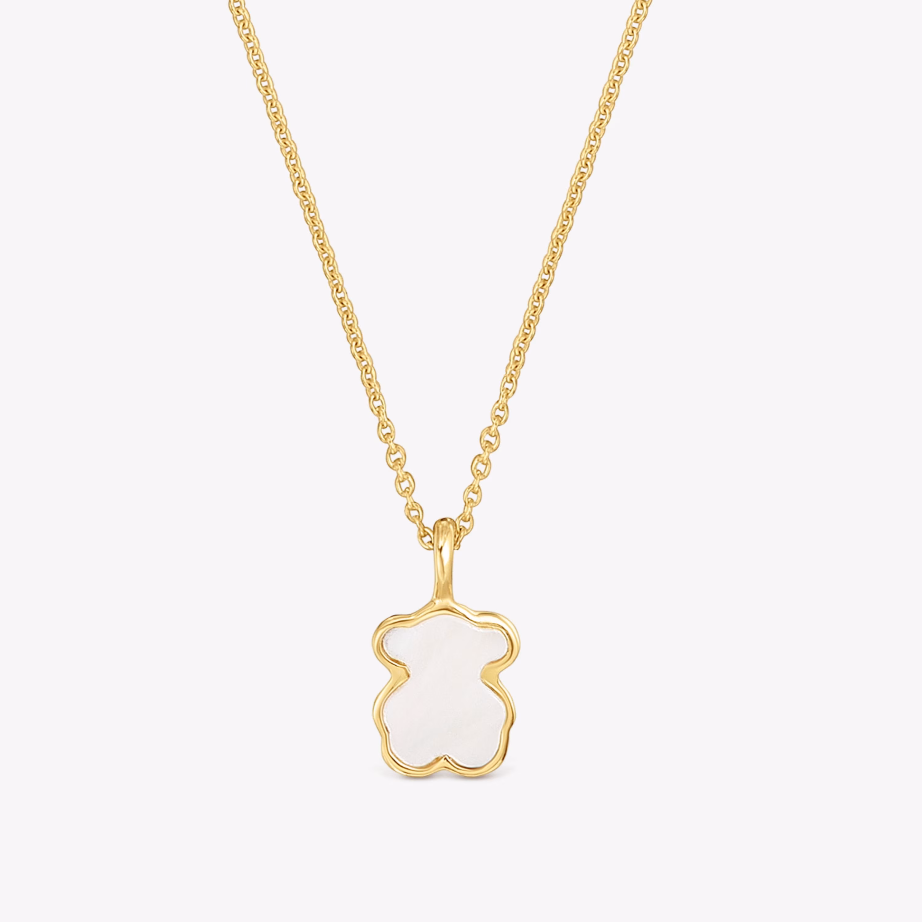 Collar corto de oro 14 kt y nácar XXS