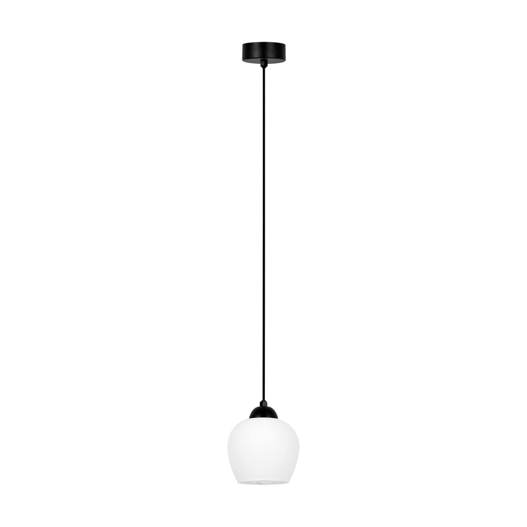 Lampa wisząca ABRO czarno-biała 1xE27x20W wym:85x13x13cm IP20 Kaja