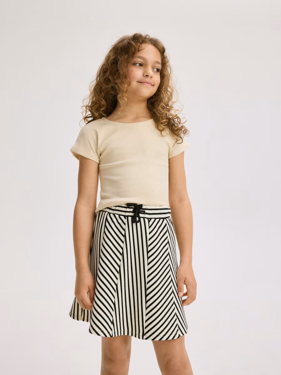 Stripe Jersey Skirt