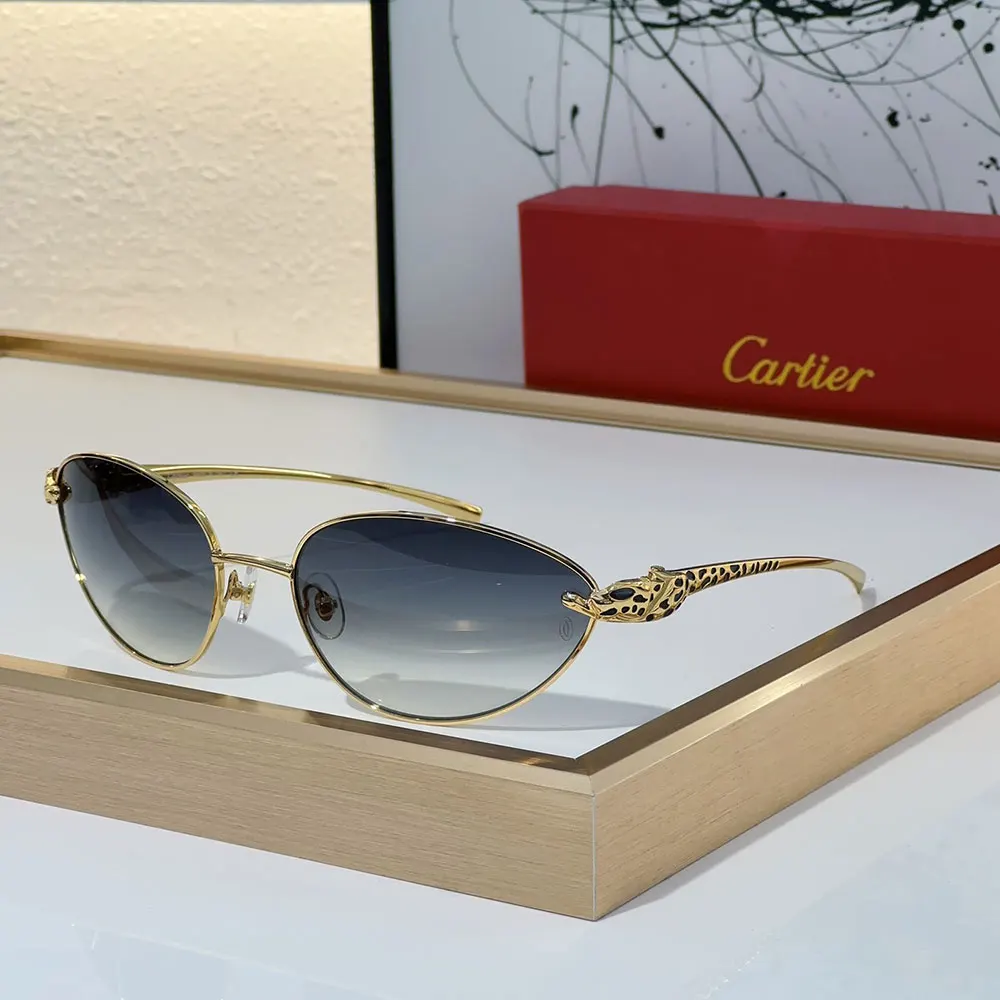 Cartier  Metal Cutout Frame  Sunglasses