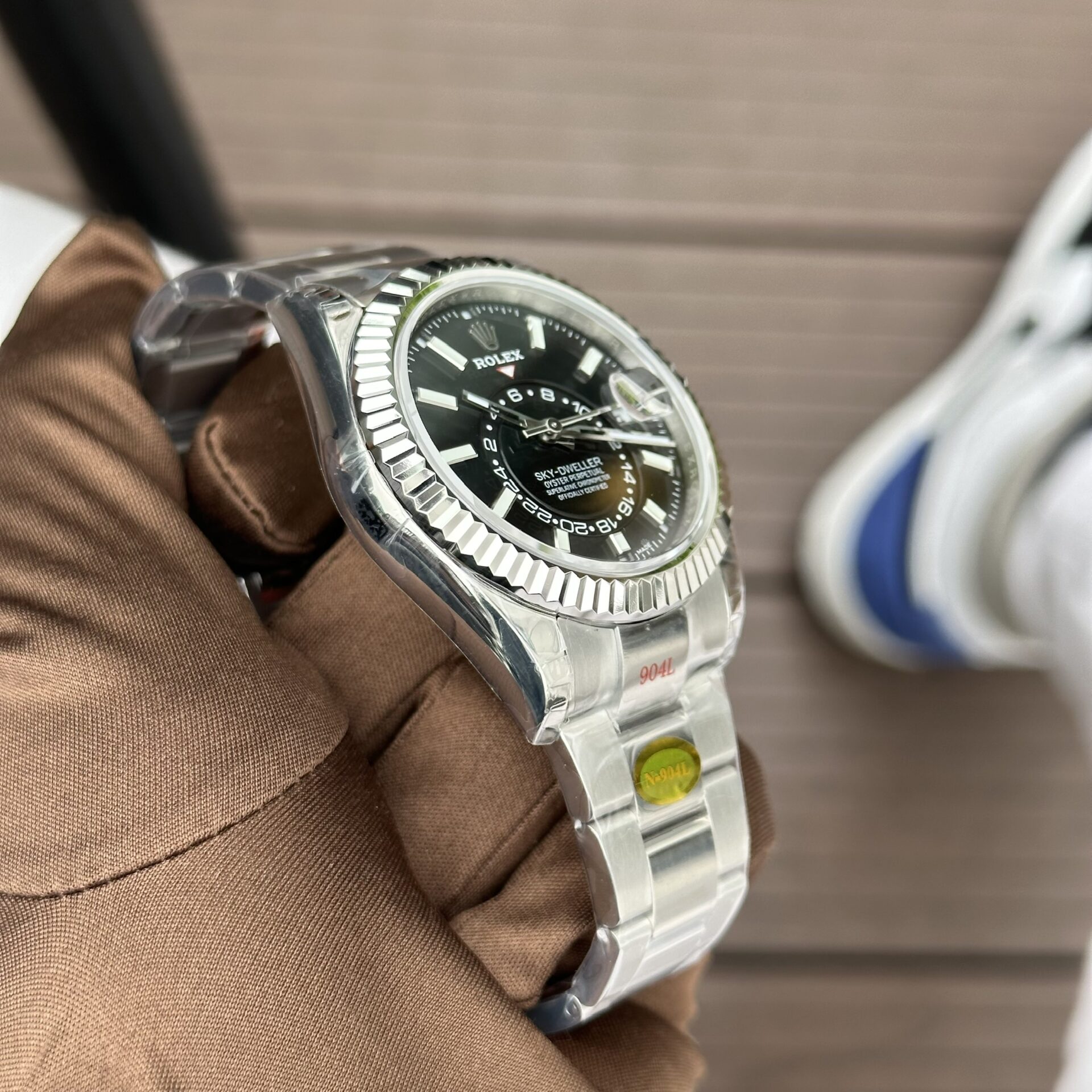 Rolex Sky-Dweller 316L Steel Black Dial 42mm Oyster NBF Replica