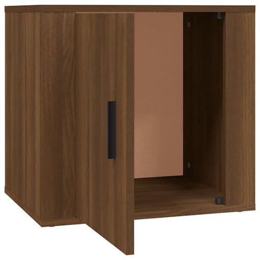 NNEVL Bedside Cabinets 2 pcs Brown Oak 50x39x47 cm