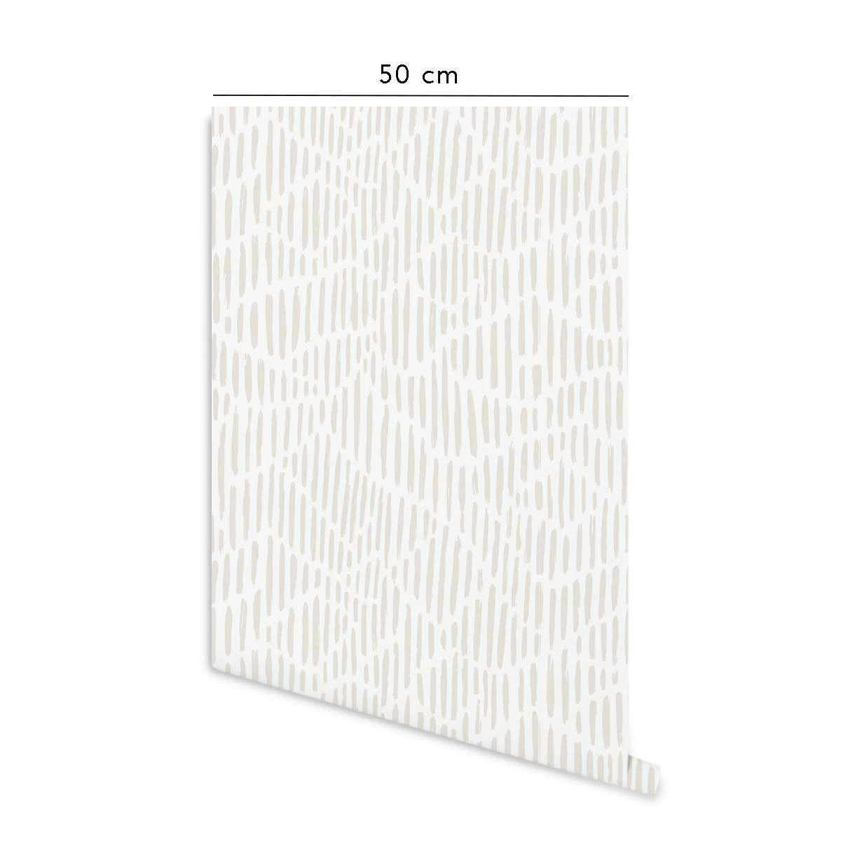 WABISABI - Papier peint vinyle adhésif wabi sabi ivoire 50x300 cm