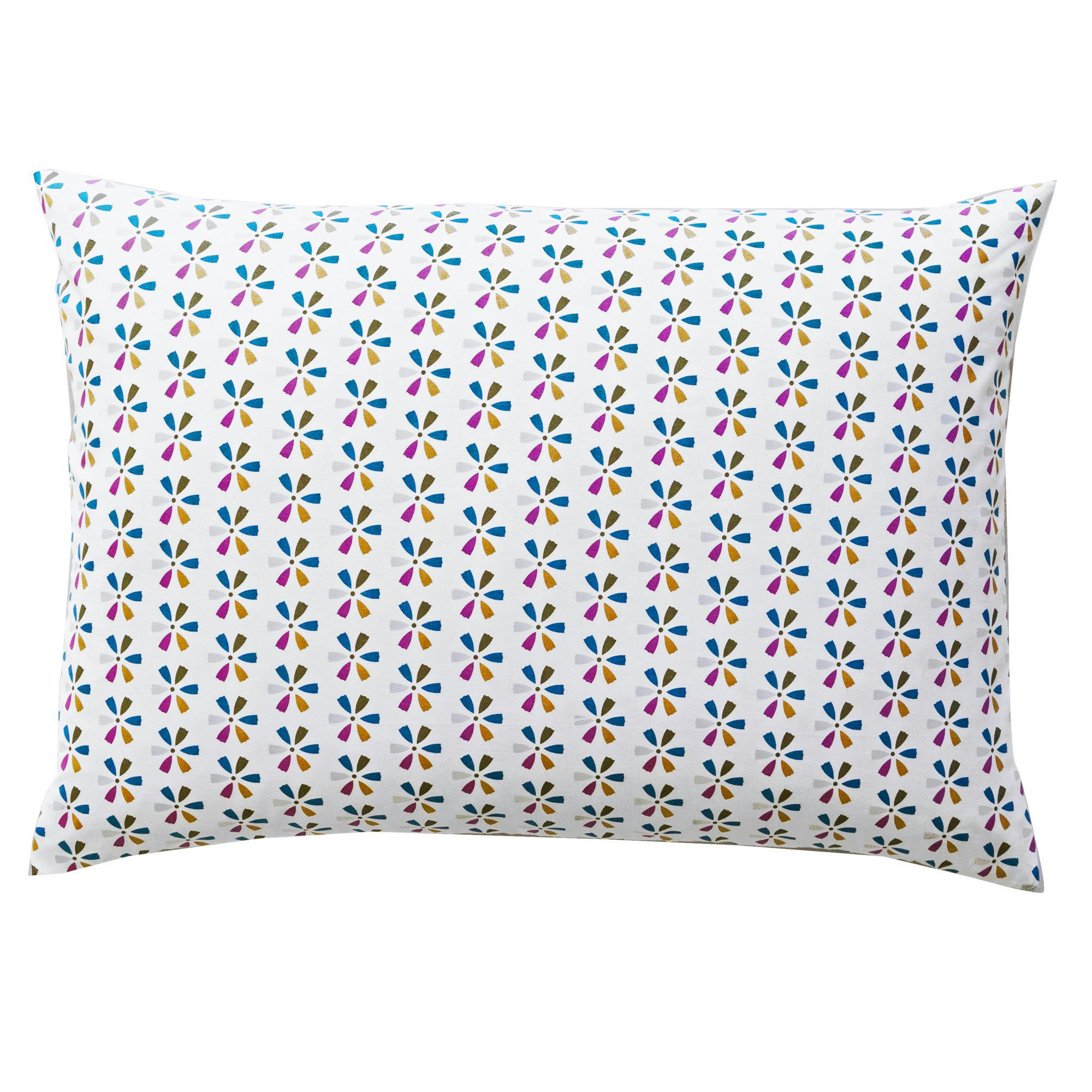 ROSACES - Taie sac 63x63 violet en coton