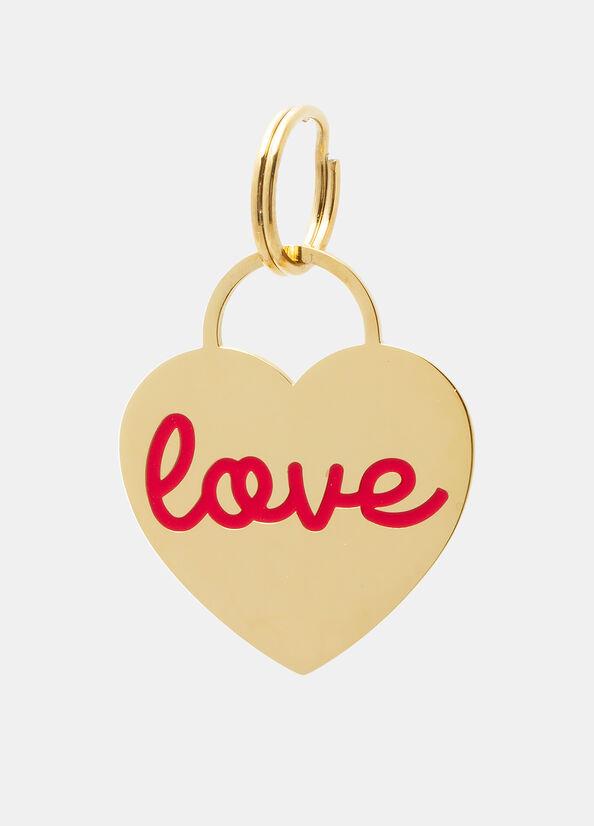 Medagliette cuore stampa Love