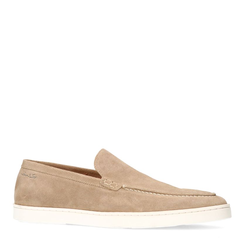 Van Lier Beige suède loafers