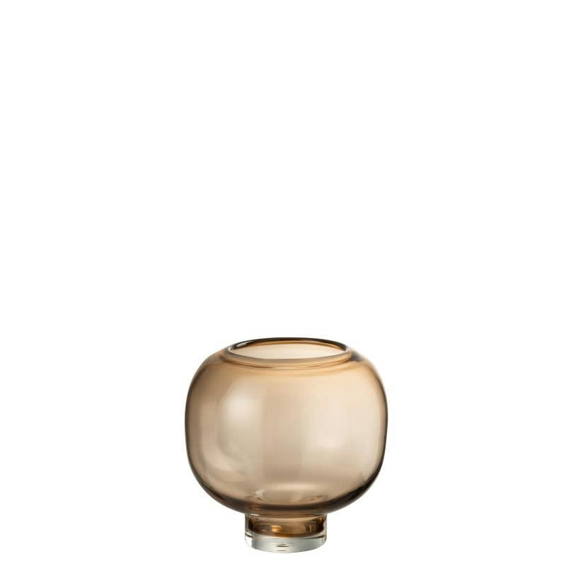 - Vase boule sur pied marron clair 20x20x20 cm