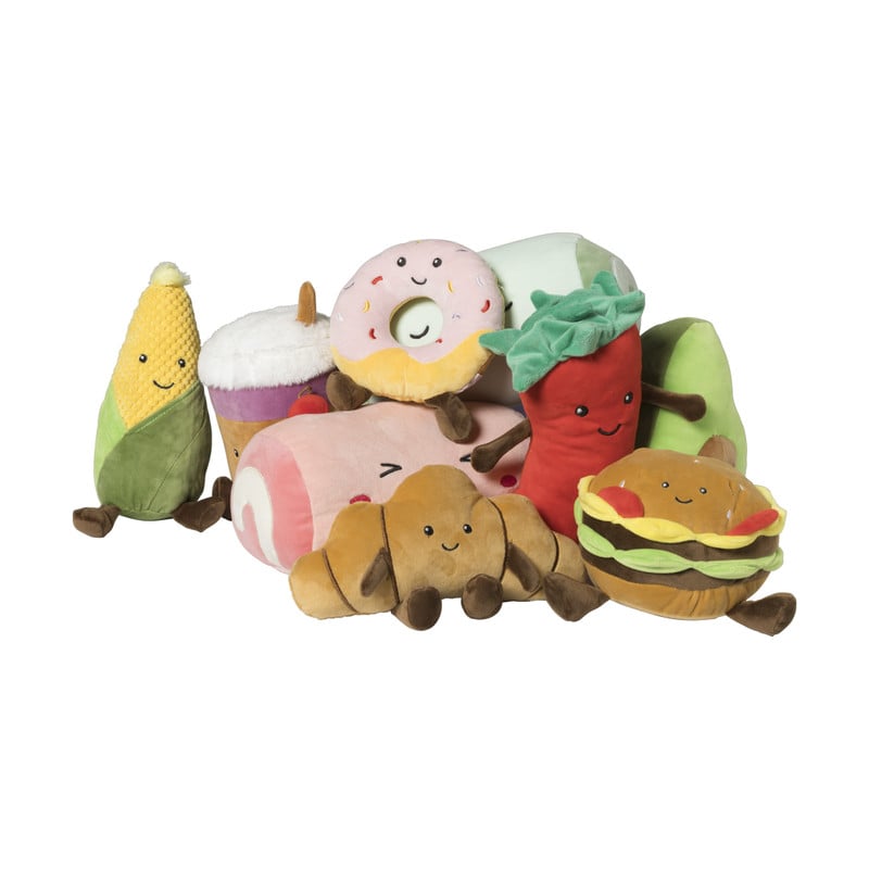 Knuffel donut - multikleur - &Oslash;16 cm