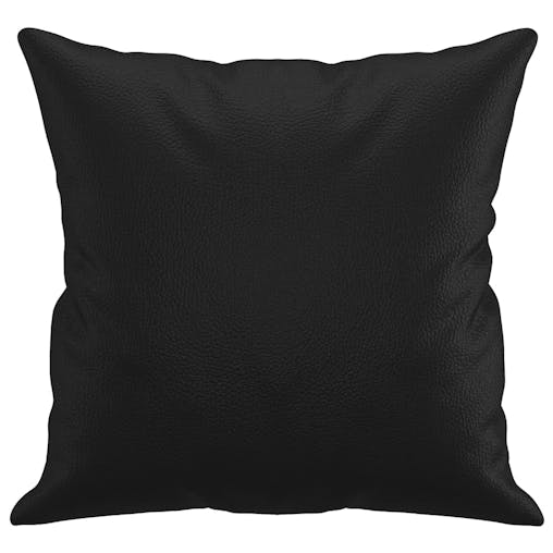 NNEVL Throw Pillows 2 pcs Black 40x40 cm Faux Leather