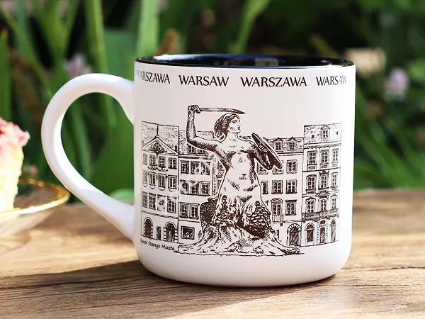 Kubek 0,32 L Warszawa Zamek Omel - Czarny 31.KLWAZ-C