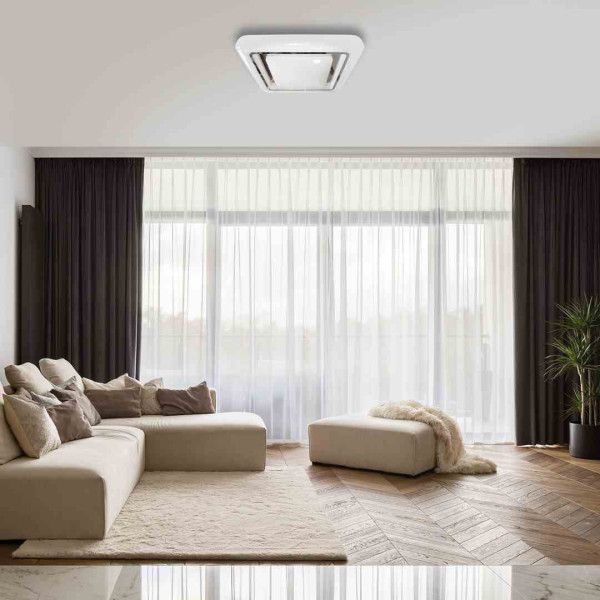 Plafon CAMERON z pilotem kwadratowy biały LED 1x38W 43cm lm IP20 Milagro