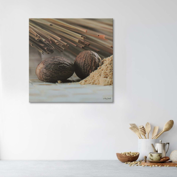 Feeby Obraz na płótnie Dwie brązowe pestki 30x30