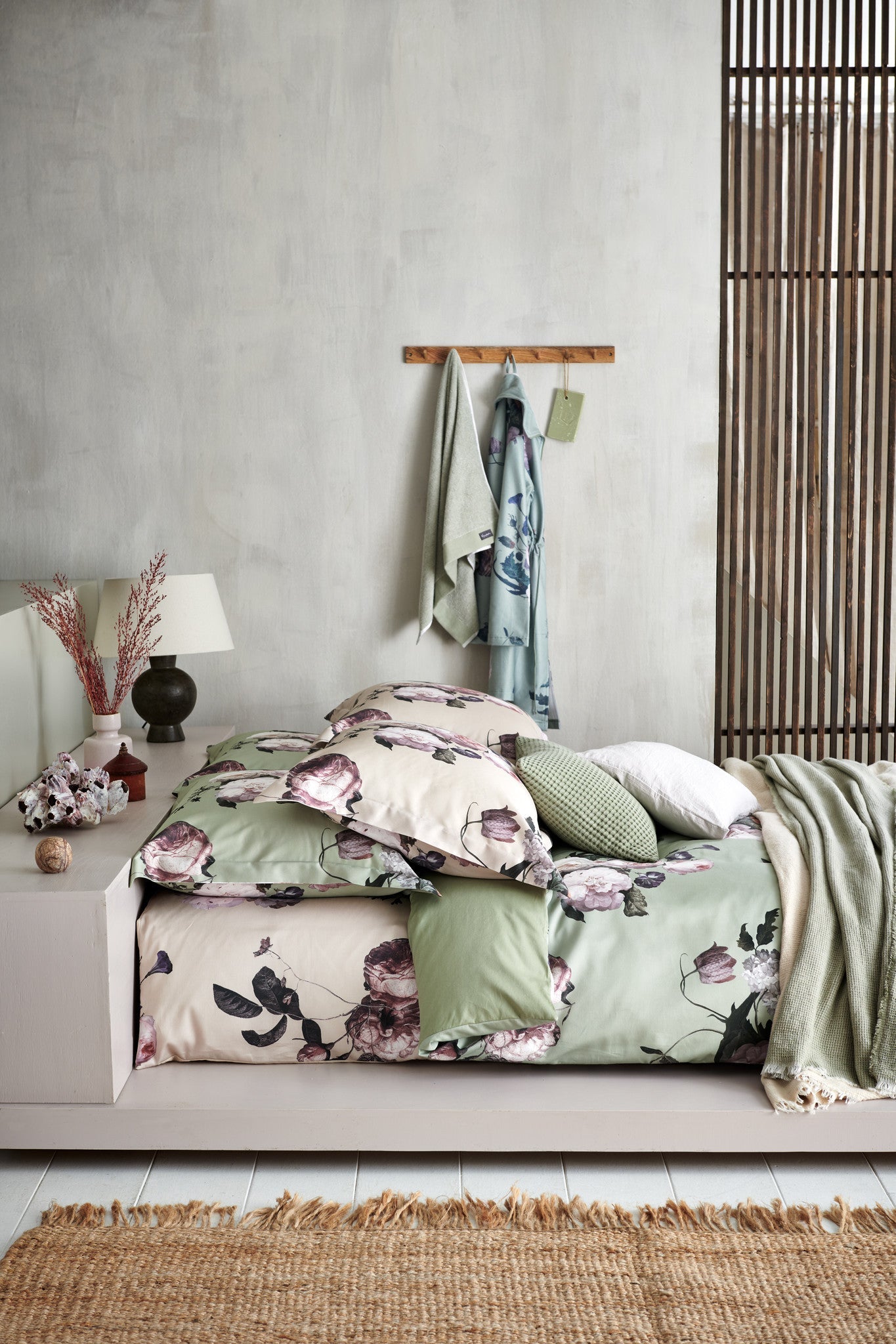 Dekbedovertrek Elegant Champagne   140 x 200 220 cm   Wit   Beige   Ro