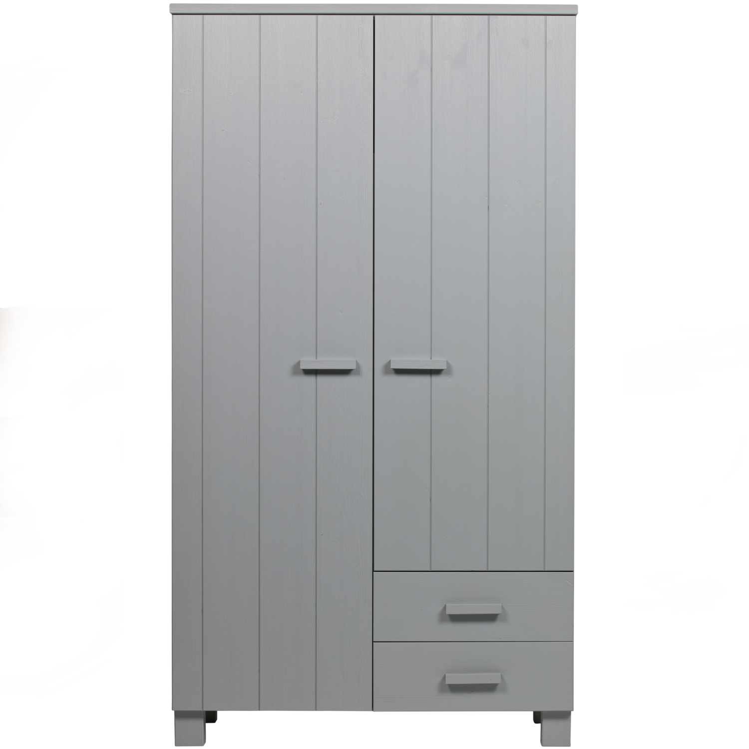 WOOOD kast met laden Dennis - Grenen Geborsteld - Grijs - 202x111x55