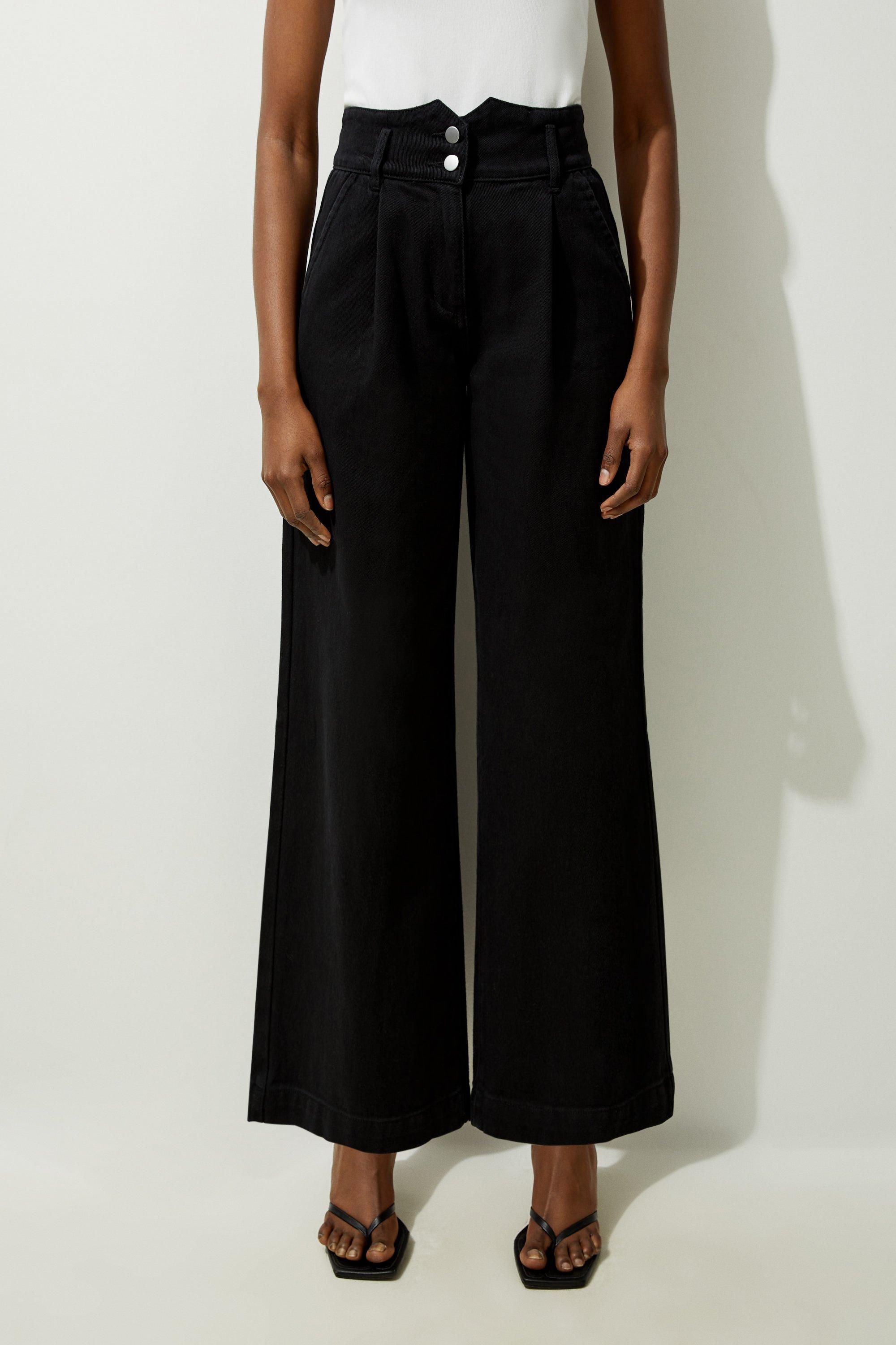 KarenMillen Petite Denim Wide Leg Trousers