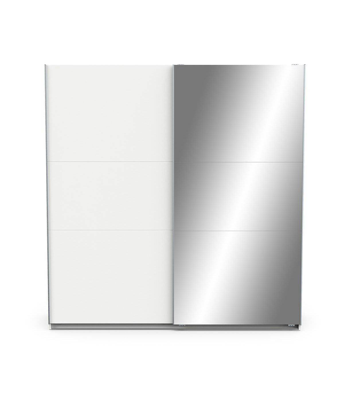 GHOST - Armoire 2 portes coulissantes et miroir - L194,5 cm