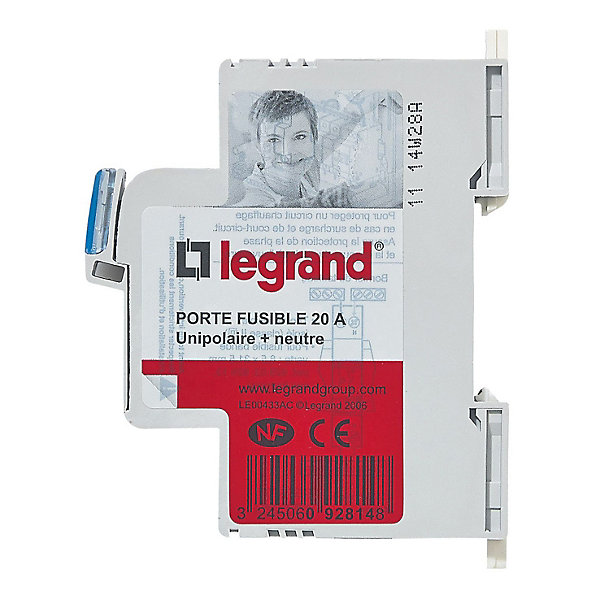 Coupe-circuit domestique unipolaire   neutre 20A Legrand