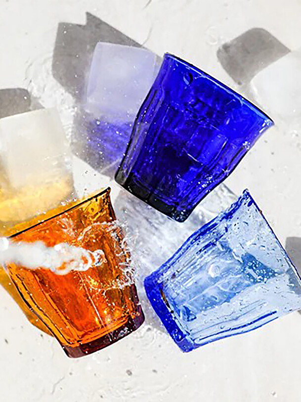 Lot de 6 verres picardie 25cl saphir - duralex bleu