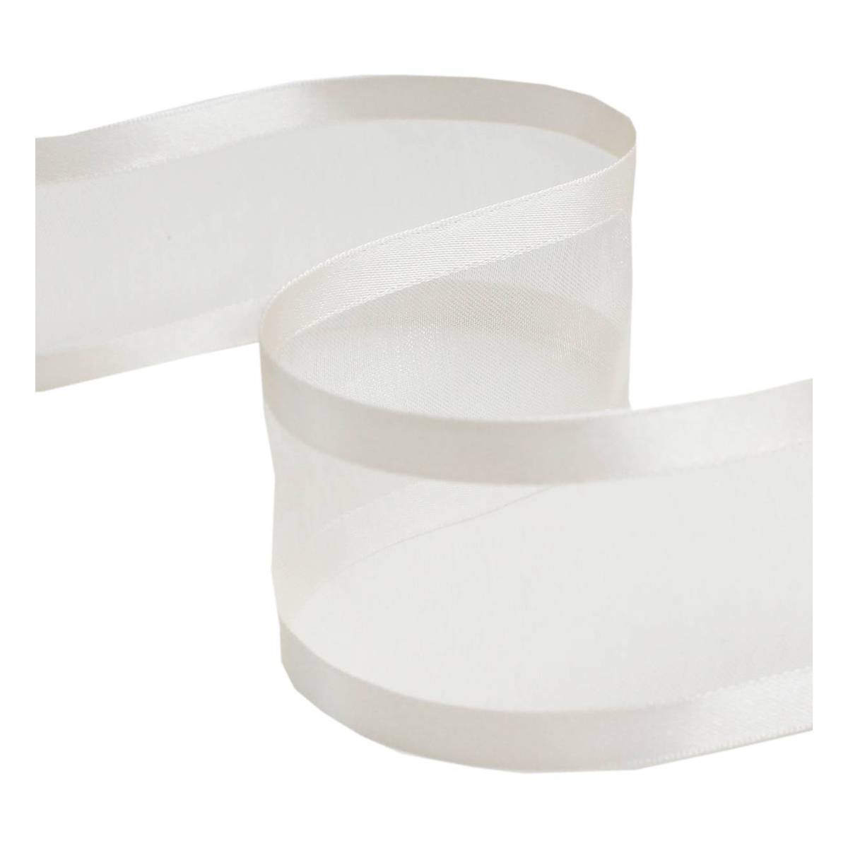 Ivory Organza Satin-Edged Ribbon 38mm x 4m