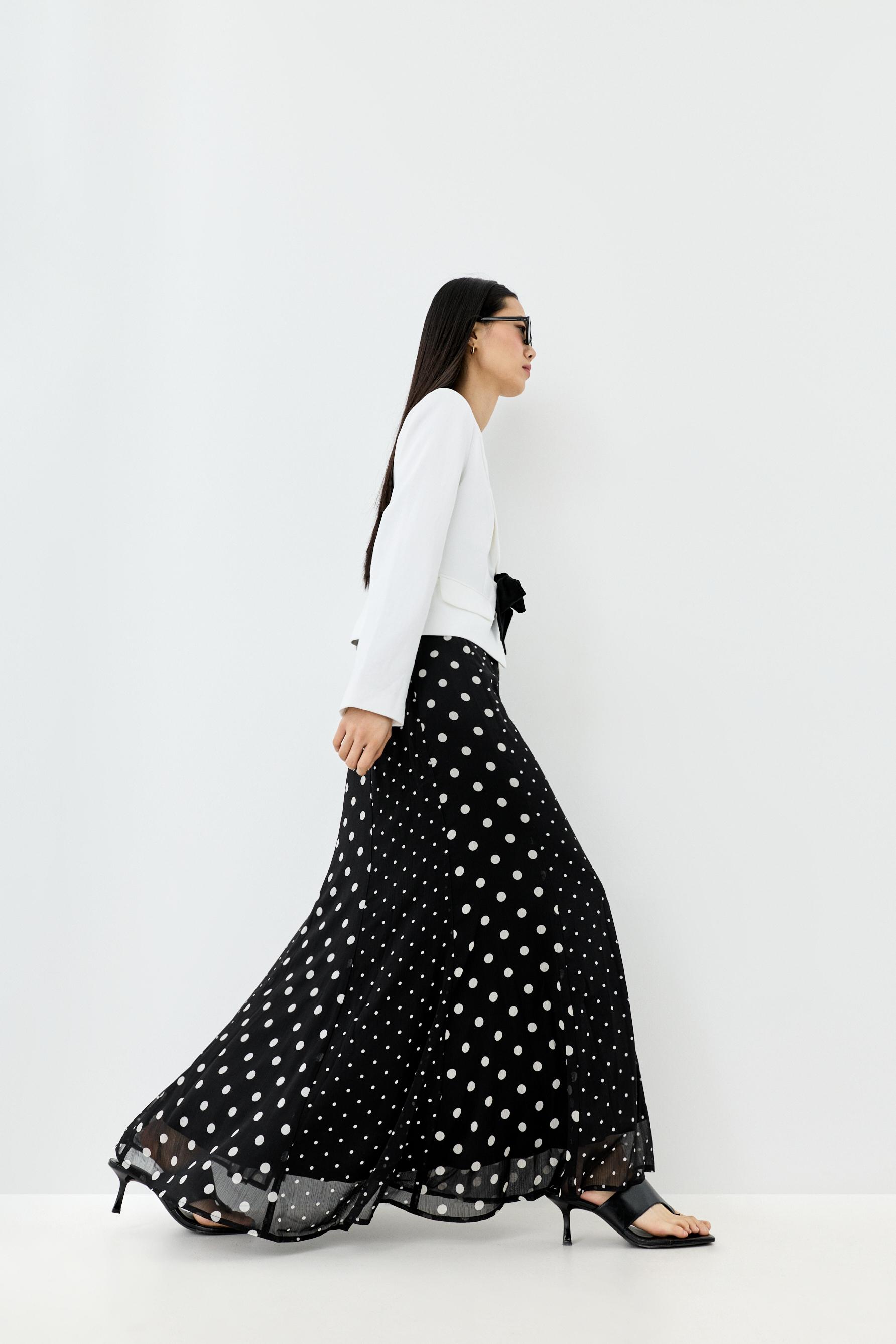 Falda midi lunares