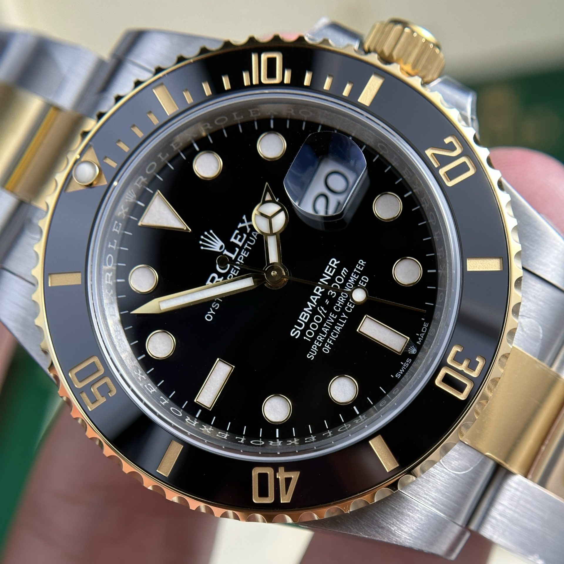 Rolex Submariner 126613LN SS/YG Plated Black Dial 41mm Oyster Super Clone