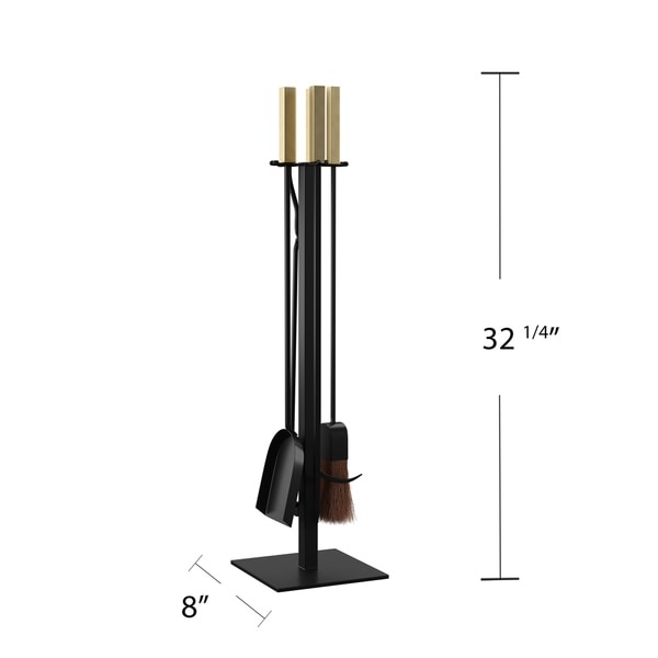 Strick & Bolton Vasanta Modern Fireplace Tools (Set of 4)