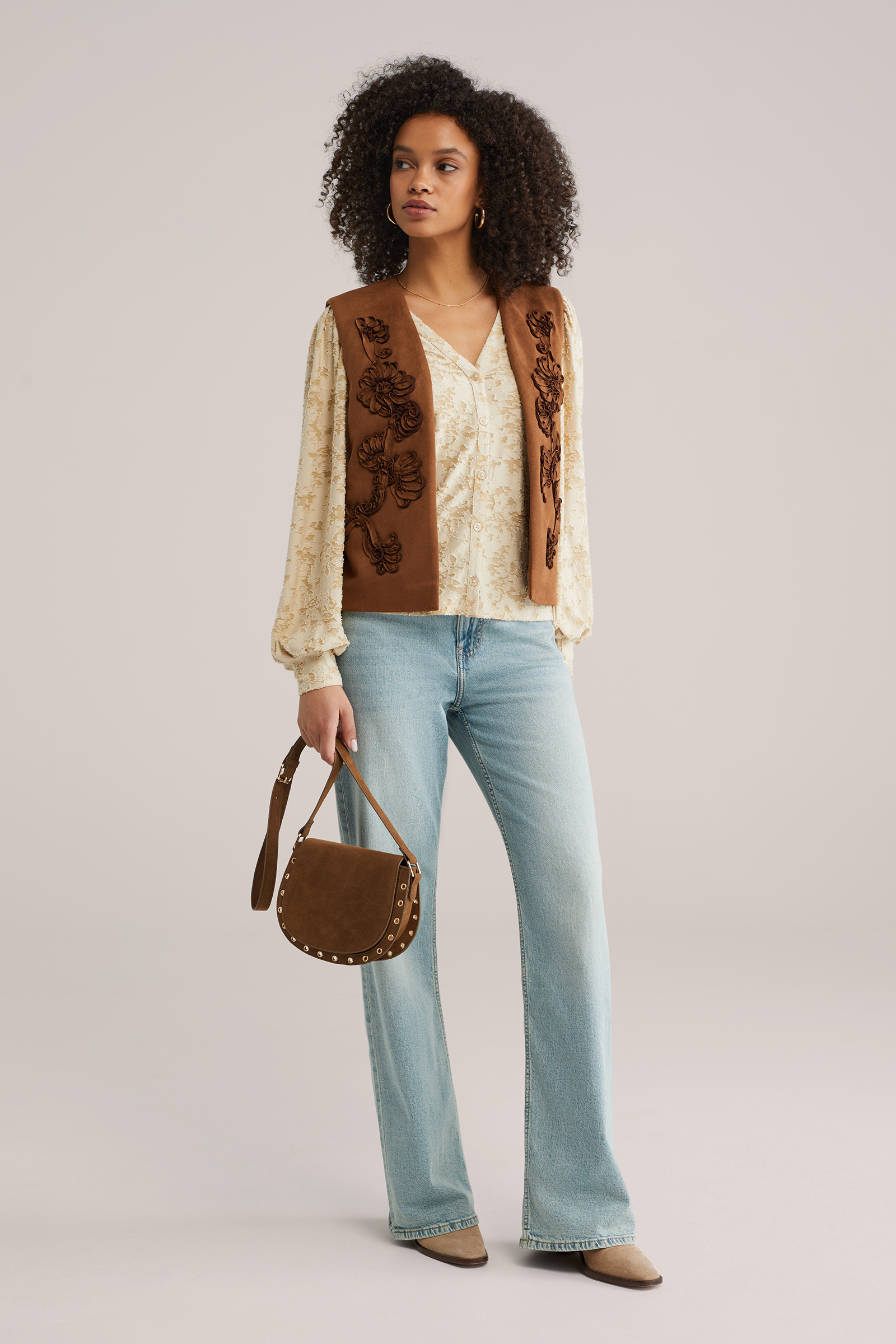 Dames blouse met structuur